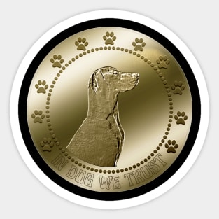 Vizsla Dog Coin Currency Money Cool Funny Sticker